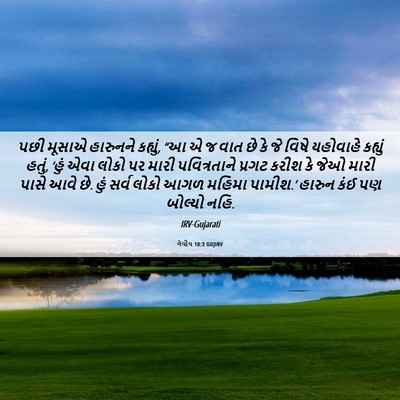 Picture 06 - લેવીય 10:3 GUJIRV - પછી મૂસાએ હારુનને - Bible Verse Picture