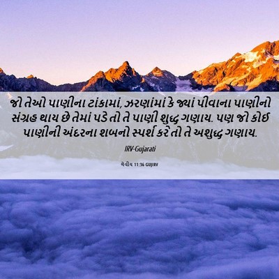 Picture 06 - લેવીય 11:36 GUJIRV - જો તેઓ પાણીના - Bible Verse Picture