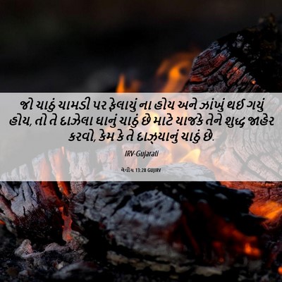 Picture 06 - લેવીય 13:28 GUJIRV - જો ચાઠું ચામડી પર - Bible Verse Picture