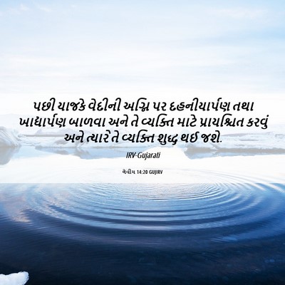 Picture 06 - લેવીય 14:20 GUJIRV - પછી યાજકે વેદીની - Bible Verse Picture
