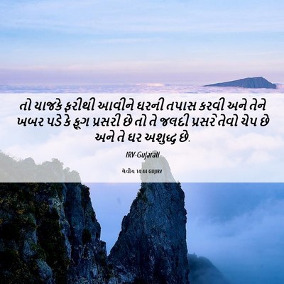 Picture 06 - લેવીય 14:44 GUJIRV - તો યાજકે ફરીથી - Bible Verse Picture