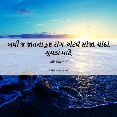 Picture 06 - લેવીય 14:54 GUJIRV - બધી જ જાતના કુષ્ટ - Bible Verse Picture
