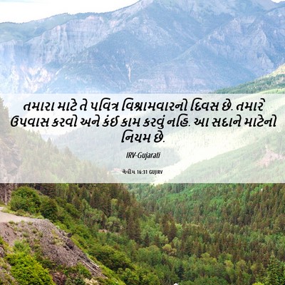 Picture 06 - લેવીય 16:31 GUJIRV - તમારા માટે તે - Bible Verse Picture
