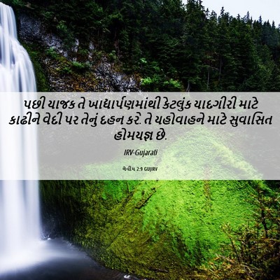 Picture 06 - લેવીય 2:9 GUJIRV - પછી યાજક તે - Bible Verse Picture