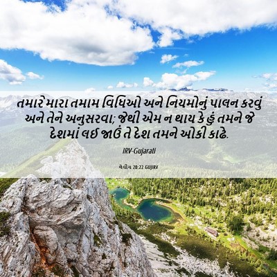 Picture 06 - લેવીય 20:22 GUJIRV - તમારે મારા તમામ - Bible Verse Picture