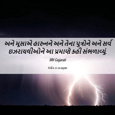 Picture 06 - લેવીય 21:24 GUJIRV - અને મૂસાએ હારુનને - Bible Verse Picture