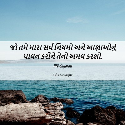 Picture 06 - લેવીય 26:3 GUJIRV - જો તમે મારા સર્વ - Bible Verse Picture