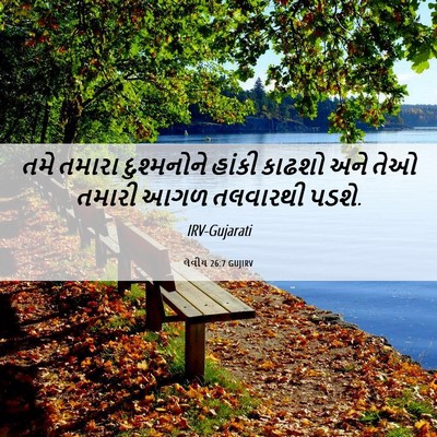 Picture 06 - લેવીય 26:7 GUJIRV - તમે તમારા - Bible Verse Picture