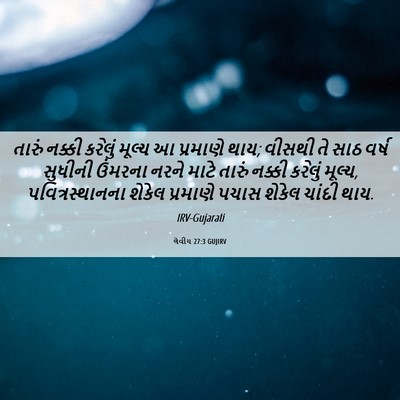 Picture 06 - લેવીય 27:3 GUJIRV - તારું નક્કી - Bible Verse Picture