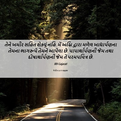 Picture 06 - લેવીય 6:17 GUJIRV - તેને ખમીર સહિત - Bible Verse Picture