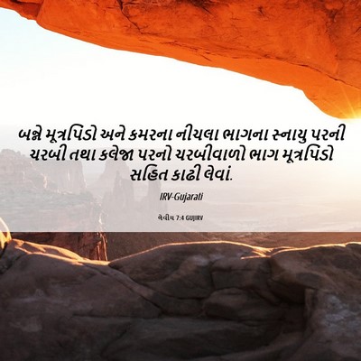 Picture 06 - લેવીય 7:4 GUJIRV - બન્ને મૂત્રપિંડો - Bible Verse Picture