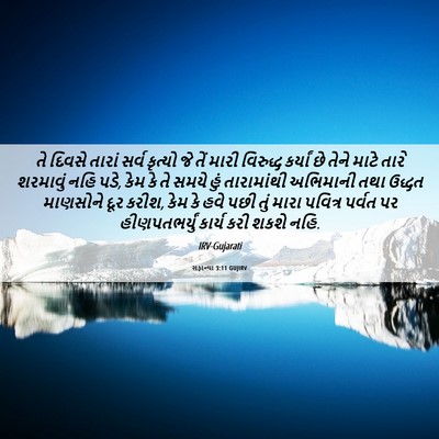 Picture 06 - સફાન્યા 3:11 GUJIRV - તે દિવસે તારાં - Bible Verse Picture