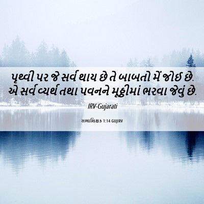Picture 06 - સભાશિક્ષક 1:14 GUJIRV - પૃથ્વી પર જે સર્વ - Bible Verse Picture