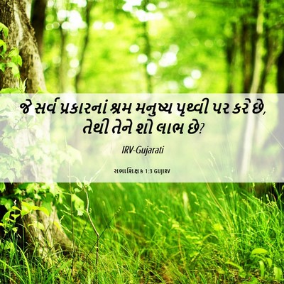 Picture 06 - સભાશિક્ષક 1:3 GUJIRV - જે સર્વ પ્રકારનાં - Bible Verse Picture