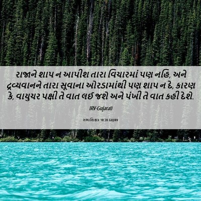 Picture 06 - સભાશિક્ષક 10:20 GUJIRV - રાજાને શાપ ન આપીશ - Bible Verse Picture