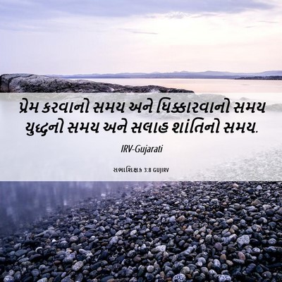 Picture 06 - સભાશિક્ષક 3:8 GUJIRV - પ્રેમ કરવાનો સમય - Bible Verse Picture