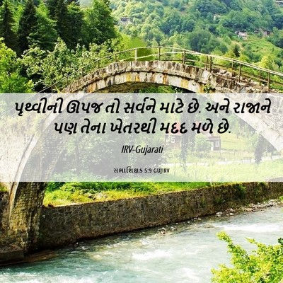 Picture 06 - સભાશિક્ષક 5:9 GUJIRV - પૃથ્વીની ઊપજ તો - Bible Verse Picture