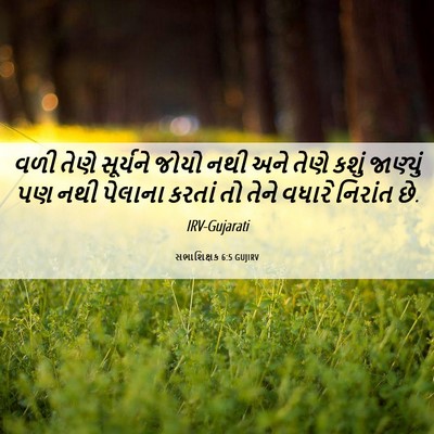 Picture 06 - સભાશિક્ષક 6:5 GUJIRV - વળી તેણે સૂર્યને - Bible Verse Picture
