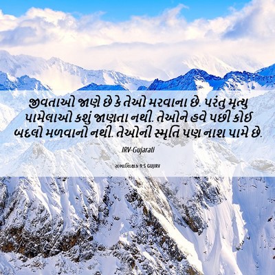 Picture 06 - સભાશિક્ષક 9:5 GUJIRV - જીવતાઓ જાણે છે કે - Bible Verse Picture