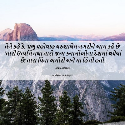 Picture 06 - હઝકિયેલ 16:3 GUJIRV - તેને કહે કે, ‘પ્રભુ - Bible Verse Picture