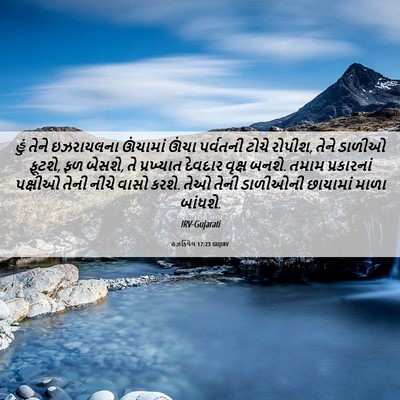 Picture 06 - હઝકિયેલ 17:23 GUJIRV - હું તેને ઇઝરાયલના - Bible Verse Picture