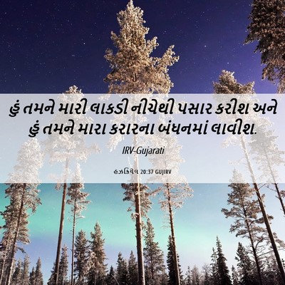 Picture 06 - હઝકિયેલ 20:37 GUJIRV - હું તમને મારી - Bible Verse Picture