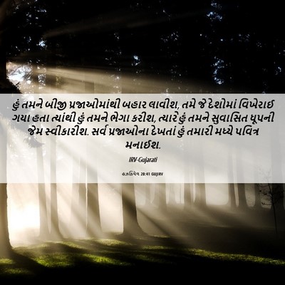 Picture 06 - હઝકિયેલ 20:41 GUJIRV - હું તમને બીજી - Bible Verse Picture