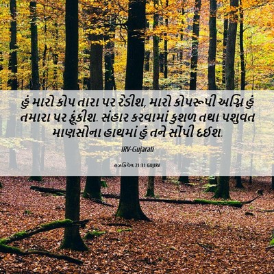 Picture 06 - હઝકિયેલ 21:31 GUJIRV - હું મારો કોપ તારા - Bible Verse Picture
