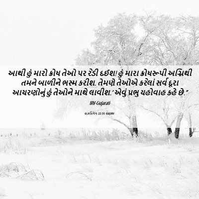 Picture 06 - હઝકિયેલ 22:31 GUJIRV - આથી હું મારો ક્રોધ - Bible Verse Picture