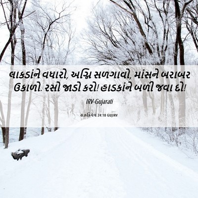 Picture 06 - હઝકિયેલ 24:10 GUJIRV - લાકડાંને વધારો, - Bible Verse Picture