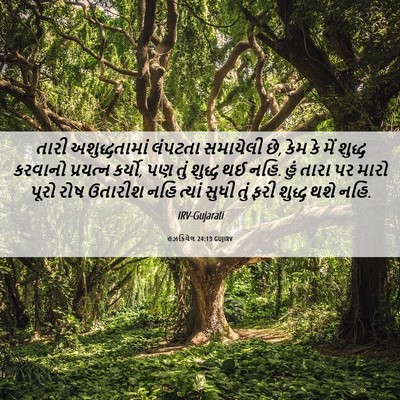 Picture 06 - હઝકિયેલ 24:13 GUJIRV - તારી અશુદ્ધતામાં - Bible Verse Picture