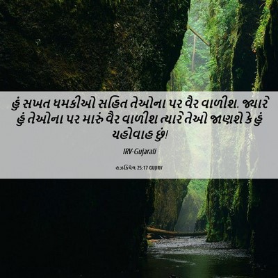 Picture 06 - હઝકિયેલ 25:17 GUJIRV - હું સખત ધમકીઓ સહિત - Bible Verse Picture