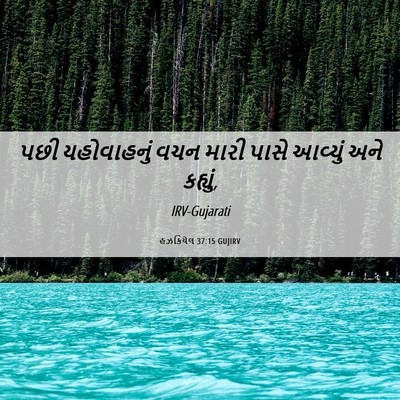 Picture 06 - હઝકિયેલ 37:15 GUJIRV - પછી યહોવાહનું વચન - Bible Verse Picture