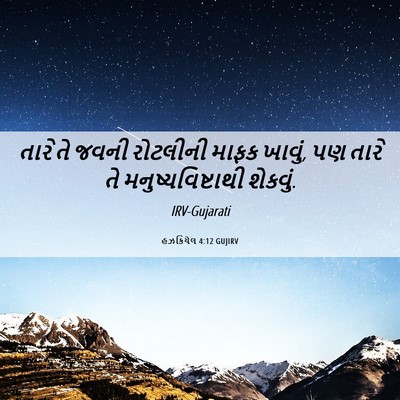 Picture 06 - હઝકિયેલ 4:12 GUJIRV - તારે તે જવની - Bible Verse Picture