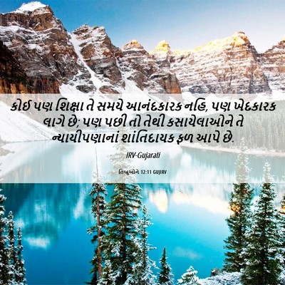 Picture 06 - હિબ્રૂઓને 12:11 GUJIRV - કોઈ પણ શિક્ષા તે - Bible Verse Picture