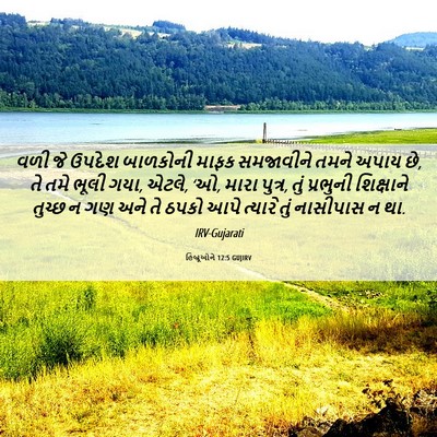 Picture 06 - હિબ્રૂઓને 12:5 GUJIRV - વળી જે ઉપદેશ - Bible Verse Picture