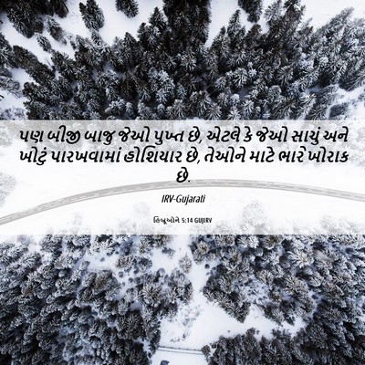Picture 06 - હિબ્રૂઓને 5:14 GUJIRV - પણ બીજી બાજુ જેઓ - Bible Verse Picture