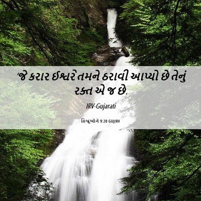 Picture 06 - હિબ્રૂઓને 9:20 GUJIRV - ‘જે કરાર ઈશ્વરે - Bible Verse Picture