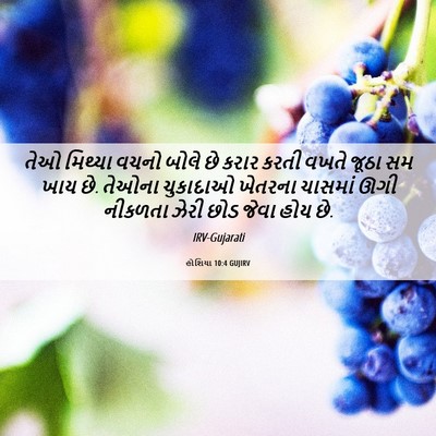 Picture 06 - હોશિયા 10:4 GUJIRV - તેઓ મિથ્યા વચનો - Bible Verse Picture