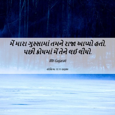 Picture 06 - હોશિયા 13:11 GUJIRV - મેં મારા - Bible Verse Picture