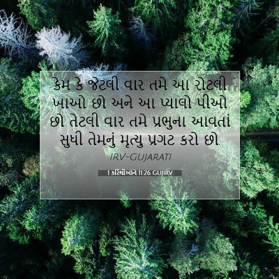 Picture 07 - 1 કરિંથીઓને 11:26 GUJIRV - કેમ કે જેટલી વાર - Bible Verse Picture
