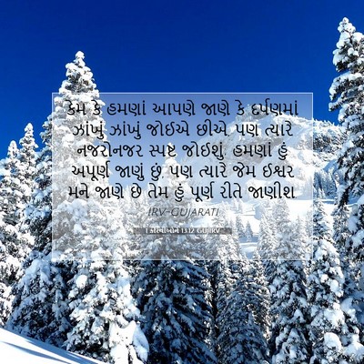 Picture 07 - 1 કરિંથીઓને 13:12 GUJIRV - કેમ કે હમણાં આપણે - Bible Verse Picture