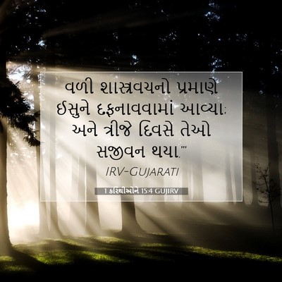 Picture 07 - 1 કરિંથીઓને 15:4 GUJIRV - વળી શાસ્ત્રવચનો - Bible Verse Picture