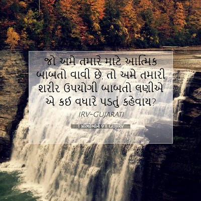 Picture 07 - 1 કરિંથીઓને 9:11 GUJIRV - જો અમે તમારે માટે - Bible Verse Picture