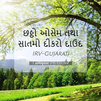 Picture 07 - 1 કાળવૃતાંત 2:15 GUJIRV - છઠ્ઠો ઓસેમ તથા - Bible Verse Picture