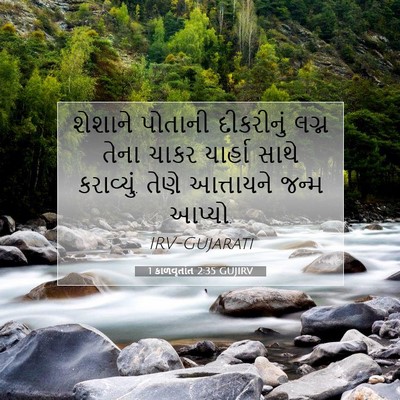 Picture 07 - 1 કાળવૃતાંત 2:35 GUJIRV - શેશાને પોતાની - Bible Verse Picture