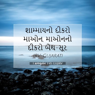 Picture 07 - 1 કાળવૃતાંત 2:45 GUJIRV - શામ્માયનો દીકરો - Bible Verse Picture