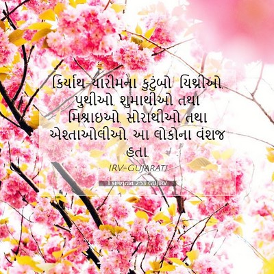 Picture 07 - 1 કાળવૃતાંત 2:53 GUJIRV - કિર્યાથ-યારીમના - Bible Verse Picture