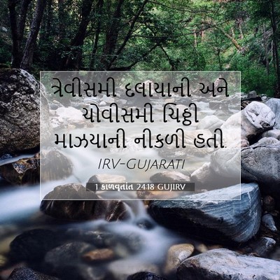 Picture 07 - 1 કાળવૃતાંત 24:18 GUJIRV - ત્રેવીસમી દલાયાની - Bible Verse Picture