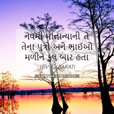 Picture 07 - 1 કાળવૃતાંત 25:16 GUJIRV - નવમી - Bible Verse Picture